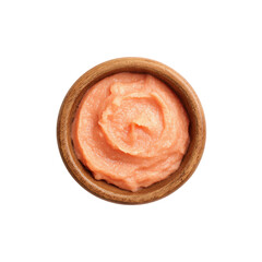 Top View of Salmon Roe in Wooden Bowl - Delicious Seafood Spread