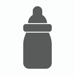 milk bottle icon, baby bottle vector