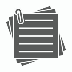 notepad icon, paper vector