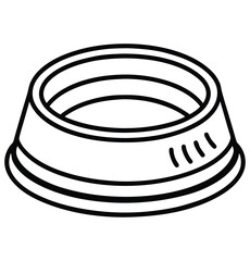 Two silver wedding rings and a black and white hat are shown in a closeup vector illustration