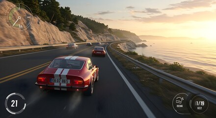 High-Speed Car Racing Gameplay Action