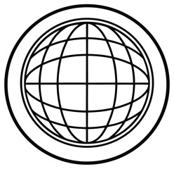 Globe icon vector illustration of Earth planet