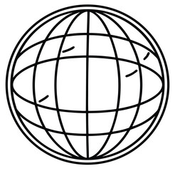 Globe icon vector illustration of the Earth planet