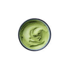 Creamy Matcha Ice Cream in a Bowl, Overhead Shot