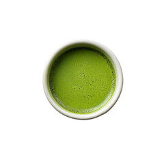 Overhead View of a Cup of Matcha Green Tea