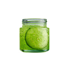 Refreshing Cucumber Drink in Glass Jar