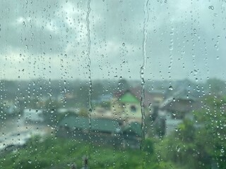 rain on window