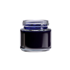 Small Glass Jar of Deep Blue Ink or Pigment