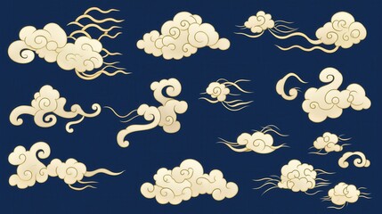 Chinese Style Cloud Illustrations