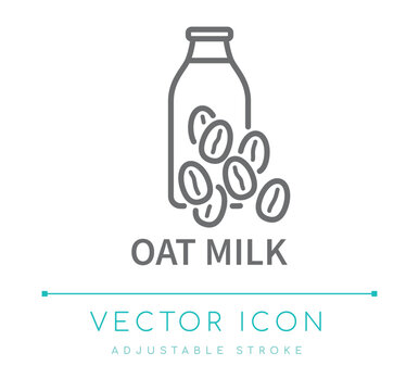 Oat Milk Line Icon