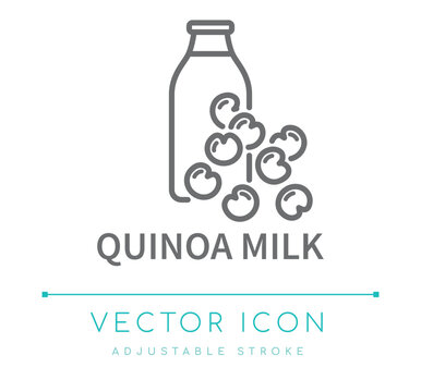 Quinoa Milk Line Icon