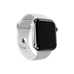 Sleek White Smartwatch with Silver Bezel - Modern Technology Accessory