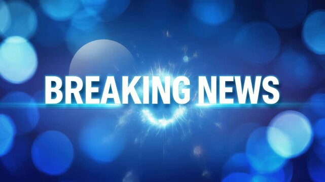 This design for breaking news features captivating blue hues and bold text that stand out prominently