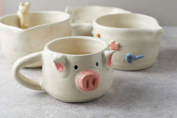 Set of Ceramic, stylish tableware, table decor