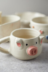 Set of Ceramic, stylish tableware, table decor