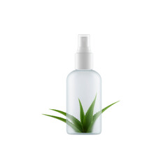 Aloe Vera Spray Bottle Mockup Natural Skincare Product Packaging