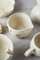 Set of Ceramic, stylish tableware, table decor