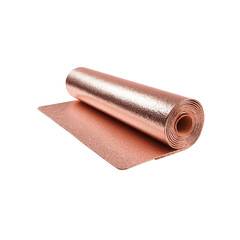 Rolled Rose Gold Metallic Fabric or Material Sample