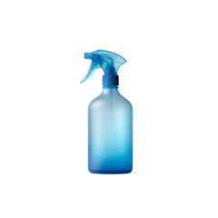 Blue Plastic Spray Bottle Mockup - Isolated on Black Background