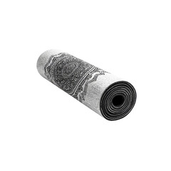 Rolled Yoga Mat with Mandala Design - Fitness and Wellness Accessory