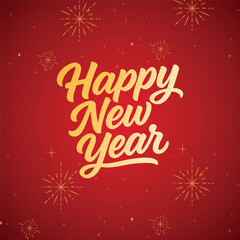 New year greeting card background with fireworks. Happy new year banner. New year 2026