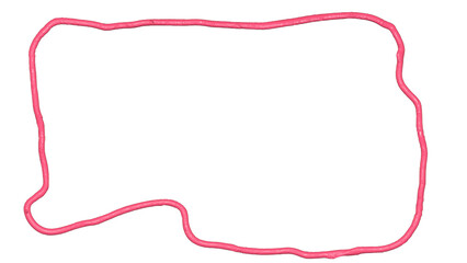 frame made of red ribbon