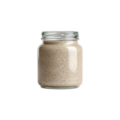 Creamy Beige Nut Butter in Glass Jar