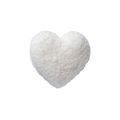Fototapeta premium White Heart-Shaped Konjac Sponge on Black Background