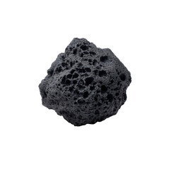 Volcanic Rock, Dark Lava Stone Texture, Close-up of Porous Pumice