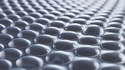 Close up of a textured metallic surface with repeating convex bumps