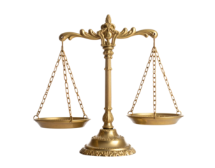 Elegant gold balance scale symbolizing justice, fairness, and legal concepts for professional use