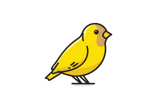 cute canary bird simple vector line art, jpeg, png, transparent