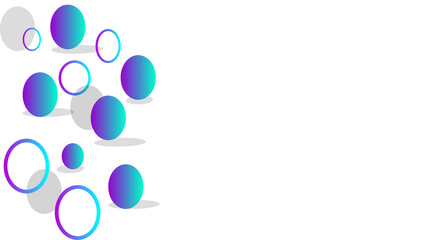  White background with abstract circle decoration. Vector illustration for modern presentation background, brochure design, business card background, website slide