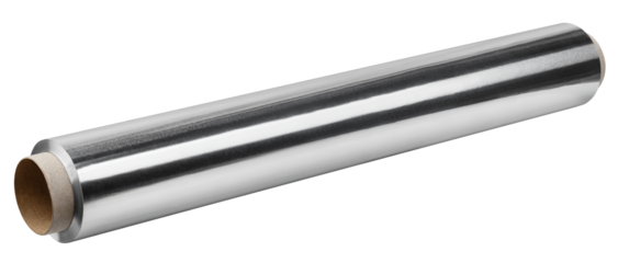 Aluminum Foil, isolated on white background, full depth of field