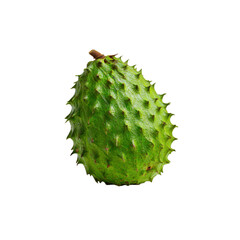 Fresh Soursop Fruit Isolated on Black Background