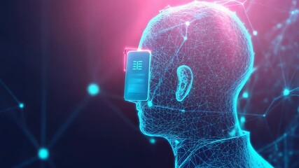 Human head and digital document representing online education and learning process - Powered by Adobe