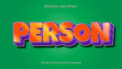 Person 3d text effect