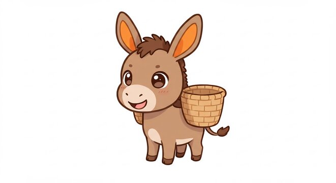 可愛いロバ 笑顔で荷物を運ぶ 優しい光に包まれて (Kawaii roba egao de nimotsu o hakobu yasashii hikari ni tsutsumarete) This translates roughly to: "Cute donkey, carrying luggage with a smile, enveloped in gentle light."