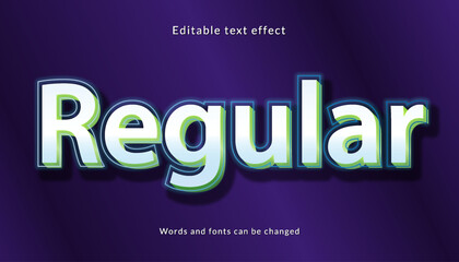 Regular word text effect