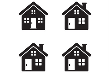 Fototapeta premium House Logo with Wave – Minimalist Real Estate Design | Editable Branding Logo