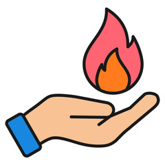 Unity Flame Icon For Design Elements