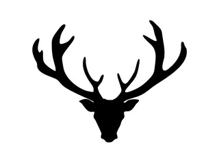 Majestic Deer Head Silhouette