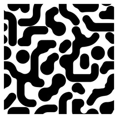 Dynamic fluid organic shapes form a captivating seamless pattern, creating a modern graphic design background