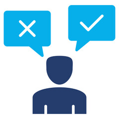 Assertiveness solid color icon