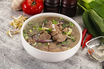 Vietnamese cuisine - Pho Bo soup with beef