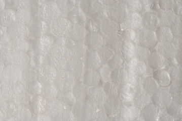 polystyrene foam, white texture, close-up
