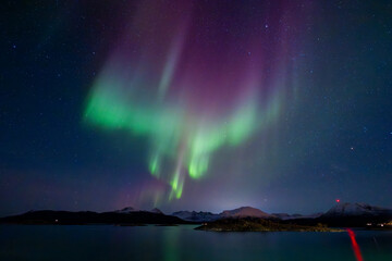 ocean with aurora