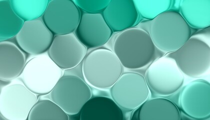 Gradient green circles, asymmetrical and arranged shades. Digital painting drawn and edited on a tablet, in an abstract style used for design and backgrounds ,and not AI.