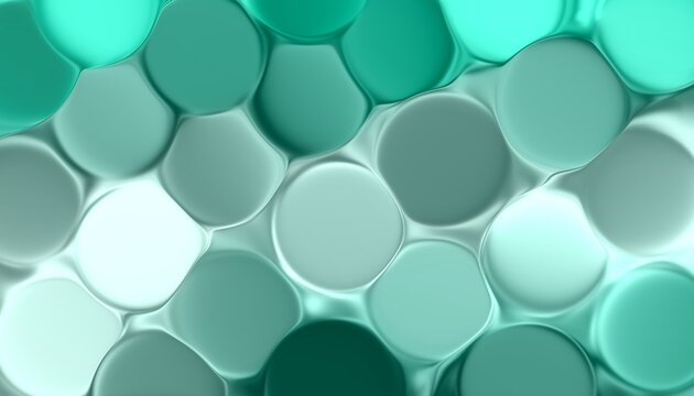 Gradient green circles, asymmetrical and arranged shades. Digital painting drawn and edited on a tablet, in an abstract style used for design and backgrounds ,and not AI.