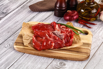 Raw beef meat for cooking